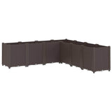 Vidaxx jardinière 160x160x53 cm polypropylène marron