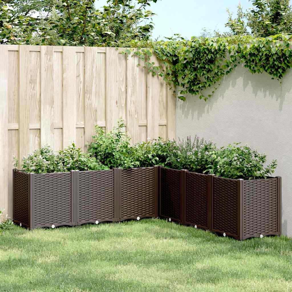 Vidaxx jardinière 160x160x53 cm polypropylène marron