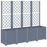 Plantador Vidaxl con Slat Work 160x40x140 cm Polypropene Gray