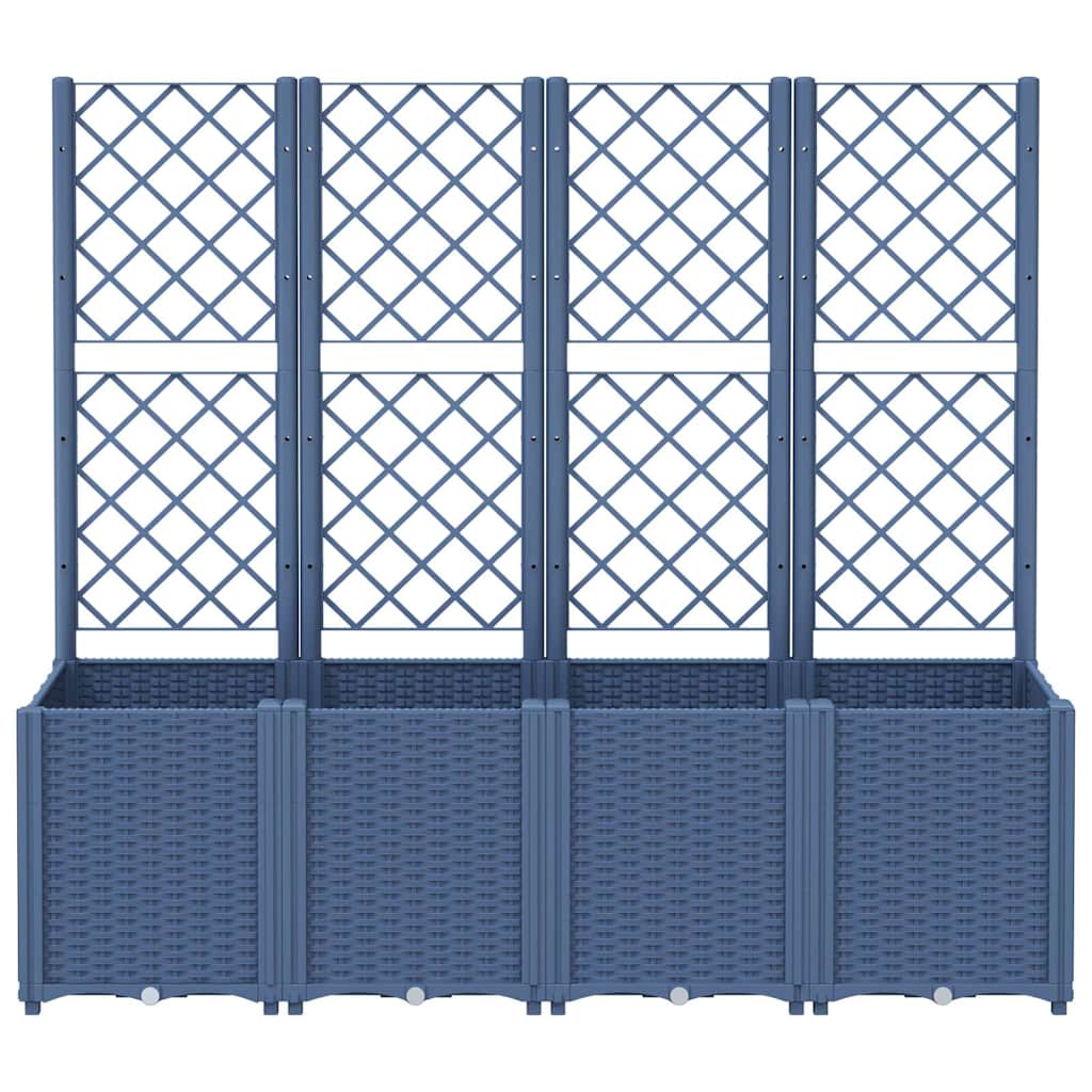Vidaxx jardinière avec treillis 160x40x140 cm polypropylène gris