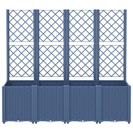 Vidaxx jardinière avec treillis 160x40x140 cm polypropylène gris