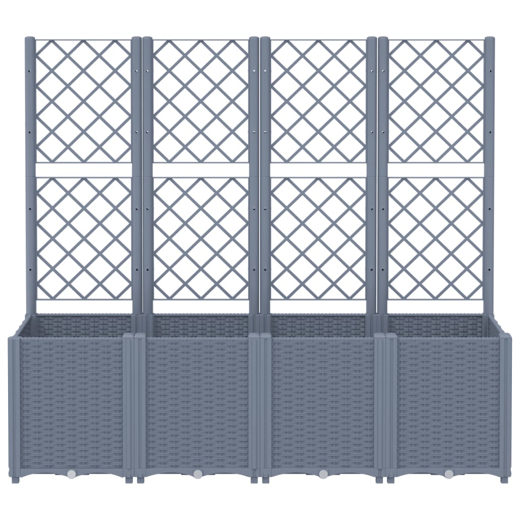 Plantador Vidaxl con Slat Work 160x40x140 cm Polypropene Gray