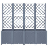 Plantador Vidaxl con Slat Work 160x40x140 cm Polypropene Gray