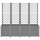 Vidaxx jardinière avec treillis 160x40x140 cm polypropylène gris clair