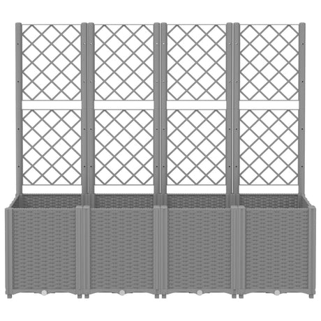 Vidaxx jardinière avec treillis 160x40x140 cm polypropylène gris clair