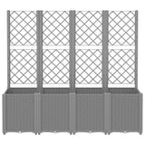 VidaXL Plannet with slats 160x40x140 cm Polypropene light gray