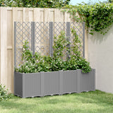 Vidaxx jardinière avec treillis 160x40x140 cm polypropylène gris clair