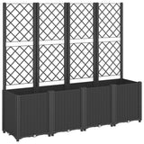 Vidaxx jardinière avec treillis 160x40x140 cm polypropylène noir