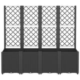 Vidaxx jardinière avec treillis 160x40x140 cm polypropylène noir