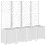 Vidaxx jardinière avec treillis 160x40x140 cm polypropylène blanc