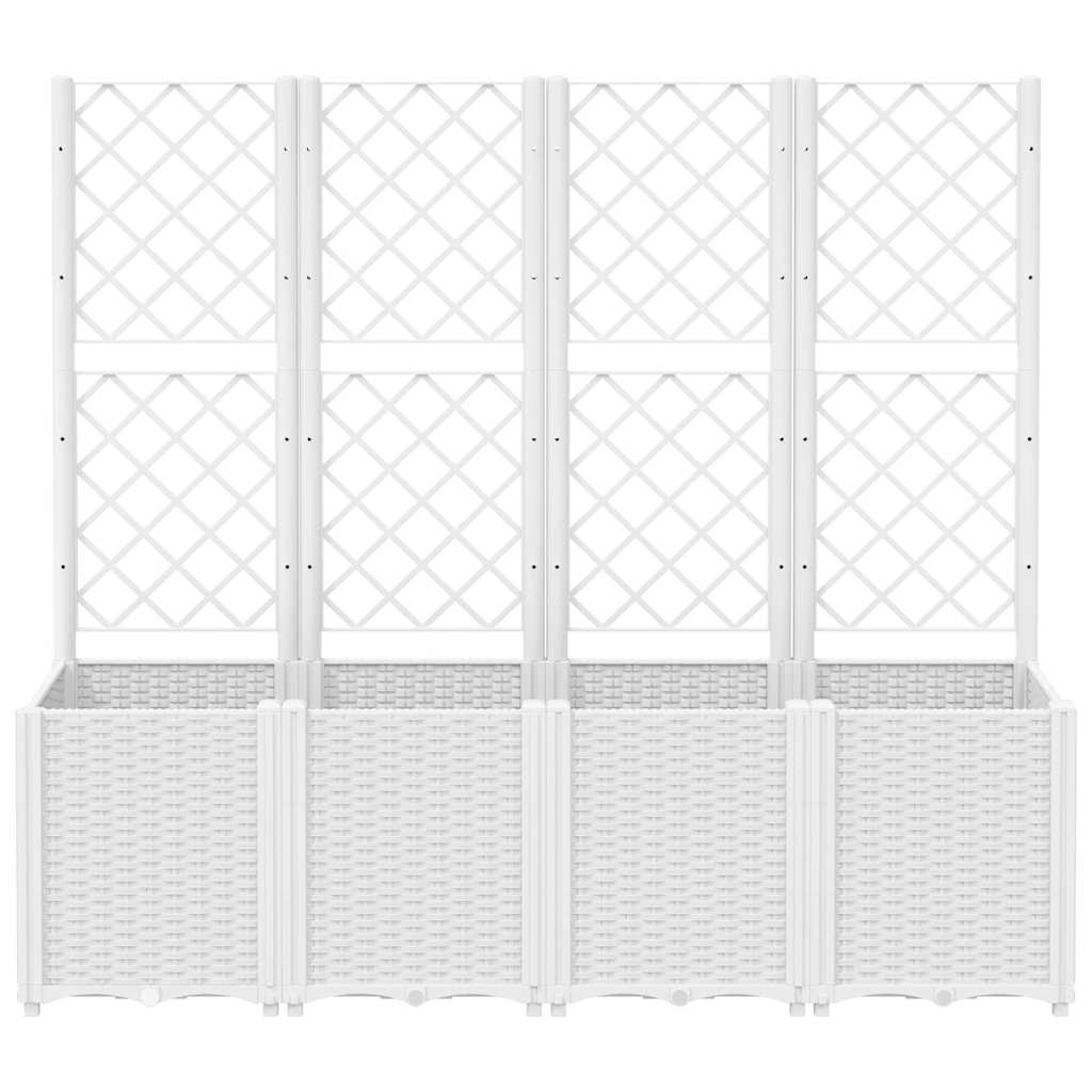 Vidaxx jardinière avec treillis 160x40x140 cm polypropylène blanc