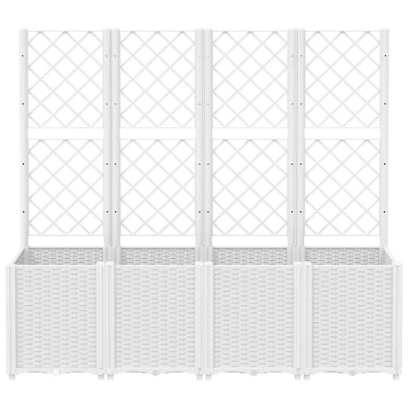 Vidaxx jardinière avec treillis 160x40x140 cm polypropylène blanc