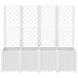 Plantilla Vidaxl con slat 160x40x140 cm Polypropene White