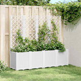 Vidaxx jardinière avec treillis 160x40x140 cm polypropylène blanc