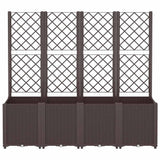 Vidaxx jardinière avec treillis 160x40x140 cm polypropylène marron