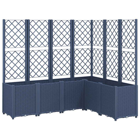 Vidaxx jardinière avec treillis 160x120x140 cm polypropylène gris