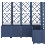 Vidaxx jardinière avec treillis 160x120x140 cm polypropylène gris