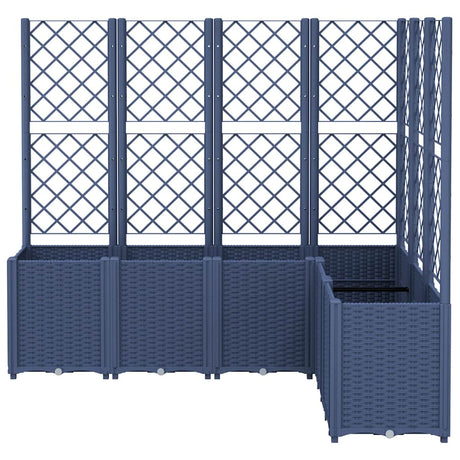 Vidaxx jardinière avec treillis 160x120x140 cm polypropylène gris