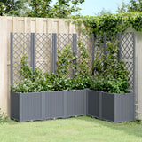 Boîte de planification Vidaxl avec slat 160x120x140 cm Gray en polypropène