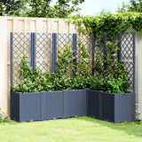 Vidaxx jardinière avec treillis 160x120x140 cm polypropylène gris