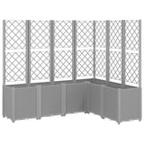 Vidaxx jardinière avec treillis 160x120x140 cm polypropylène gris clair