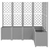 Vidaxx jardinière avec treillis 160x120x140 cm polypropylène gris clair