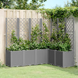 Vidaxx jardinière avec treillis 160x120x140 cm polypropylène gris clair