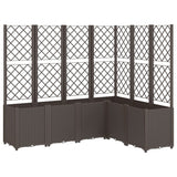 Vidaxl Planning box with slat work 160x120x140 cm Polypropene brown