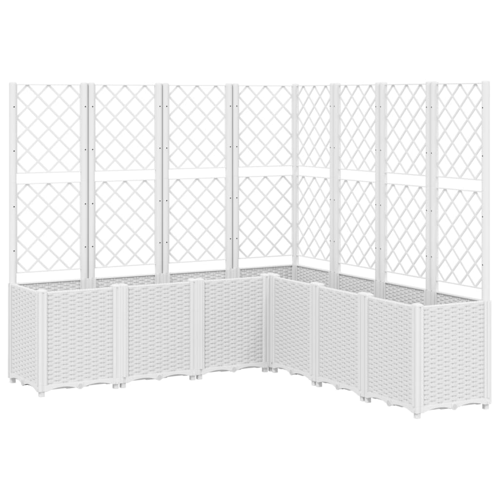 Vidaxx jardinière avec treillis 160x160x140 cm polypropylène blanc