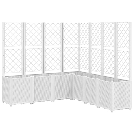 Vidaxx jardinière avec treillis 160x160x140 cm polypropylène blanc