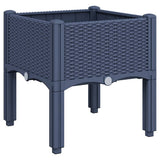 Vidaxx jardinière avec pieds 40x40x42 cm polypropylène bleu-gris