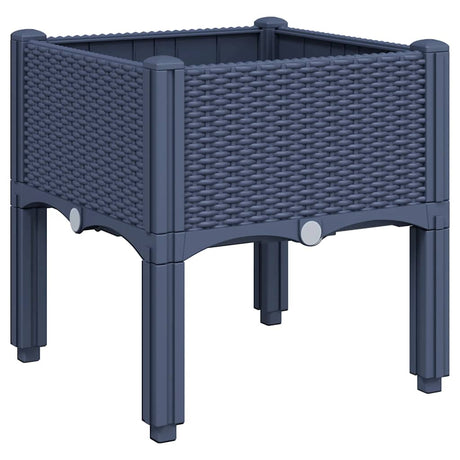 Vidaxx jardinière avec pieds 40x40x42 cm polypropylène bleu-gris