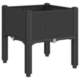 Scatola di pianificazione Vidaxl con gambe 40x40x42 cm polipropene nero