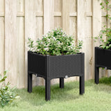 Vidaxx jardinière avec pieds 40x40x42 cm polypropylène noir