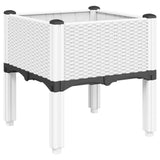 Vidaxx jardinière avec pieds 40x40x42 cm polypropylène blanc