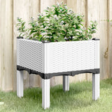 Vidaxx jardinière avec pieds 40x40x42 cm polypropylène blanc