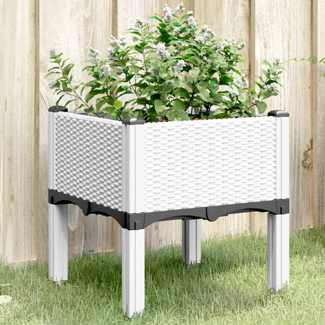 Vidaxx jardinière avec pieds 40x40x42 cm polypropylène blanc
