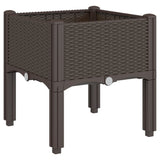 VidaXL Planter with legs 40x40x42 cm Polypropene brown