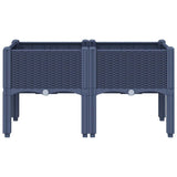 Vidaxx jardinière avec pieds 80x40x42 cm polypropylène bleu-gris