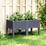 Vidaxx jardinière avec pieds 80x40x42 cm polypropylène bleu-gris