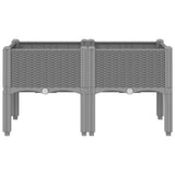 Vidaxx jardinière avec pieds 80x40x42 cm polypropylène gris clair
