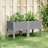 Vidaxx jardinière avec pieds 80x40x42 cm polypropylène gris clair