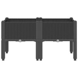 Vidaxx jardinière avec pieds 80x40x42 cm polypropylène noir