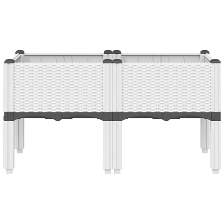 Vidaxx jardinière avec pieds 80x40x42 cm polypropylène blanc