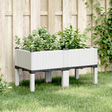 Vidaxx jardinière avec pieds 80x40x42 cm polypropylène blanc