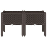 Vidaxx jardinière avec pieds 80x40x42 cm polypropylène marron