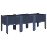 Vidaxx jardinière avec pieds 120x40x42 cm polypropylène gris