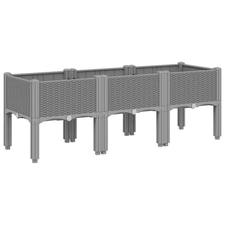 Vidaxx jardinière avec pieds 120x40x42 cm polypropylène gris clair