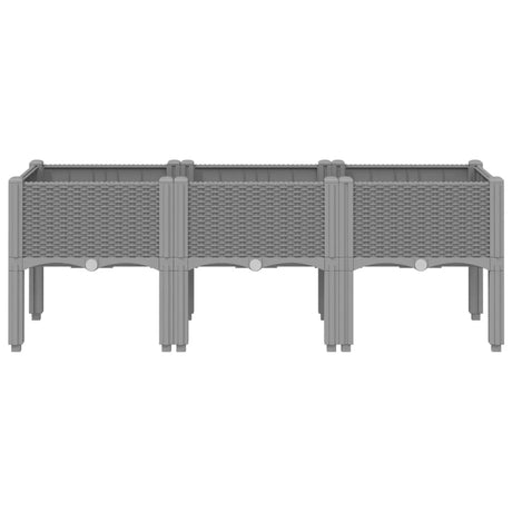 Vidaxx jardinière avec pieds 120x40x42 cm polypropylène gris clair