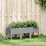 Vidaxx jardinière avec pieds 120x40x42 cm polypropylène gris clair